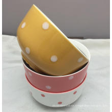 Tazón de fuente de ensalada profunda de cerámica grabado en color de 5.5 &quot;para el uso en el hogar